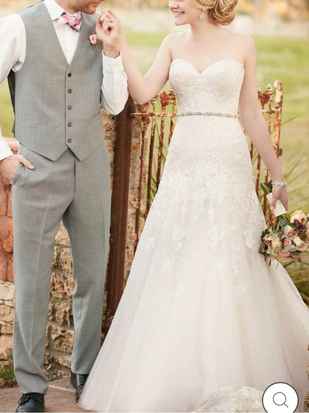 Essence of Australia D2122 - NWT Strapless Lace A-Line Wedding Dress in Ivory - Picture 5 of 7